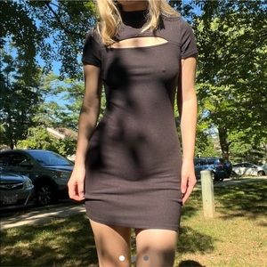 Form fitting black mini dress!